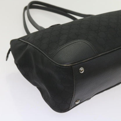 GUCCI GG Canvas Web Sherry Line Tote Bag Black Red Green 293599  60519