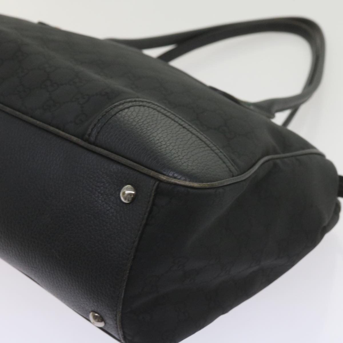 GUCCI GG Canvas Web Sherry Line Tote Bag Black Red Green 293599  60519