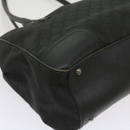 GUCCI GG Canvas Web Sherry Line Tote Bag Black Red Green 293599  60519