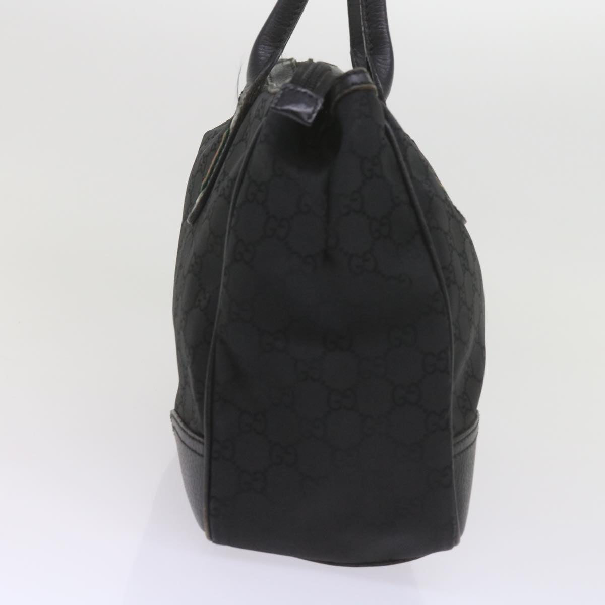 GUCCI GG Canvas Web Sherry Line Tote Bag Black Red Green 293599  60519