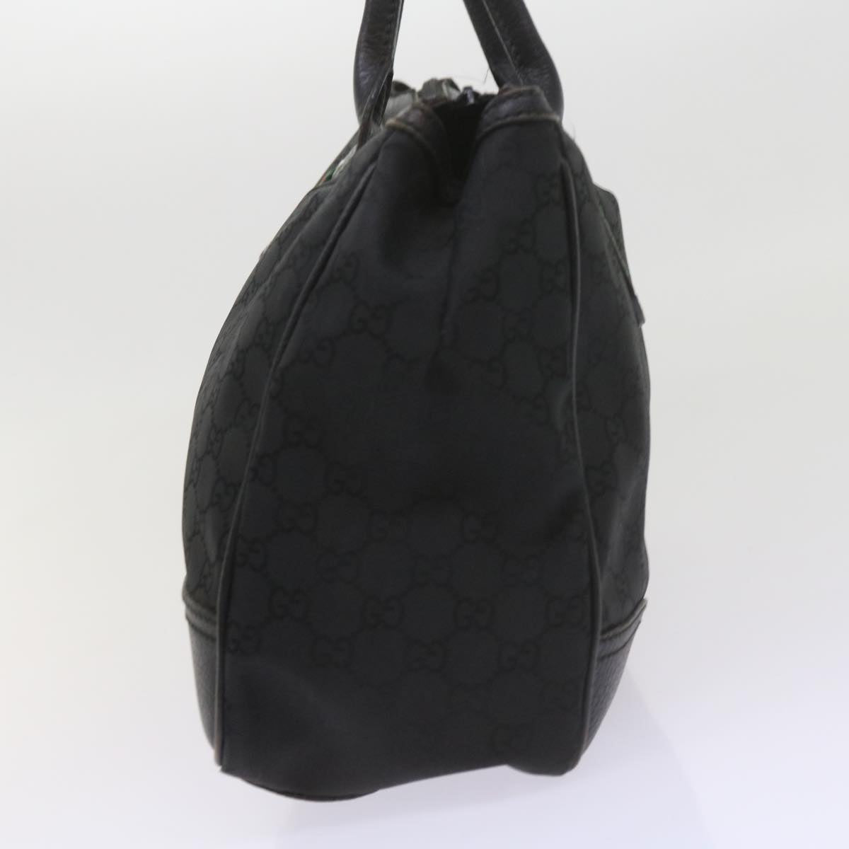 GUCCI GG Canvas Web Sherry Line Tote Bag Black Red Green 293599  60519