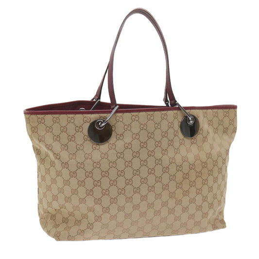 GUCCI GG Canvas Tote Bag Beige 120838  60521