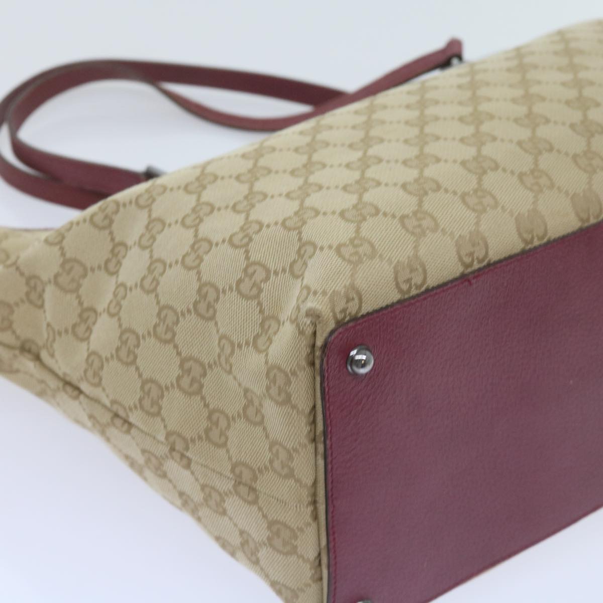 GUCCI GG Canvas Tote Bag Beige 120838  60521