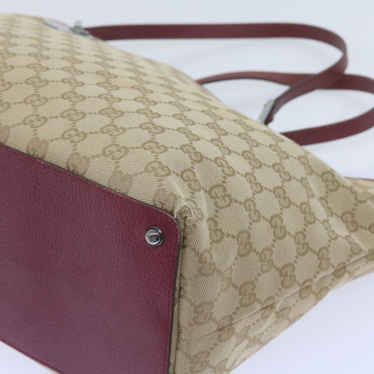 GUCCI GG Canvas Tote Bag Beige 120838  60521