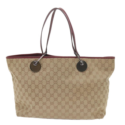 GUCCI GG Canvas Tote Bag Beige 120838  60521