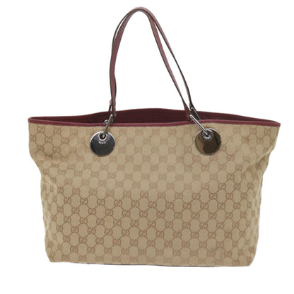 GUCCI GG Canvas Tote Bag Beige 120838  60521