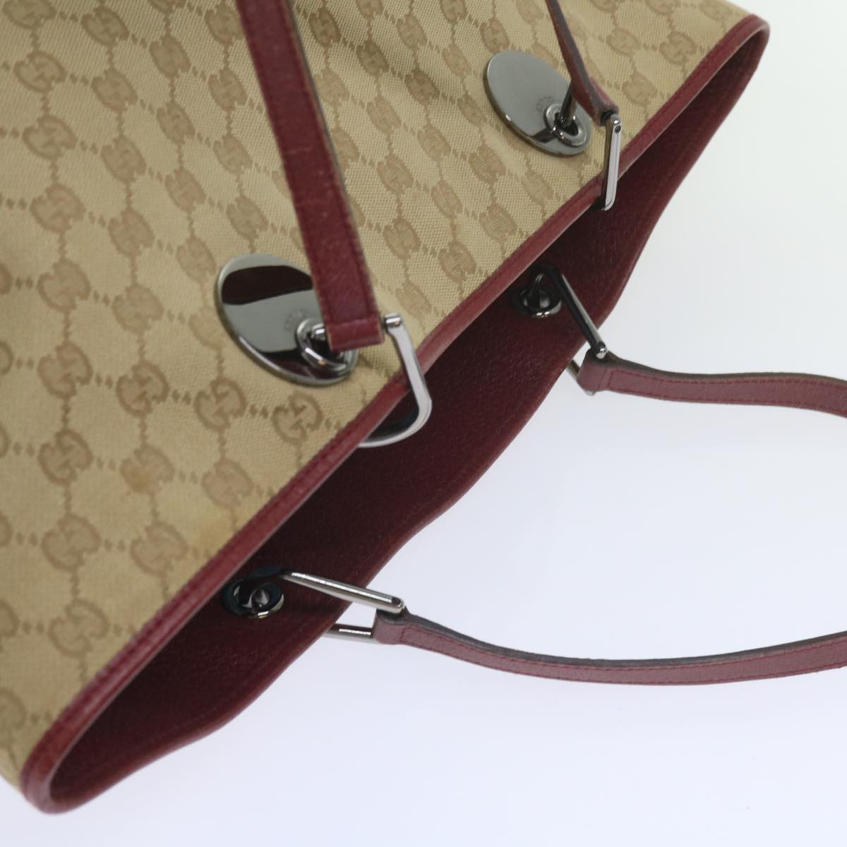 GUCCI GG Canvas Tote Bag Beige 120838  60521