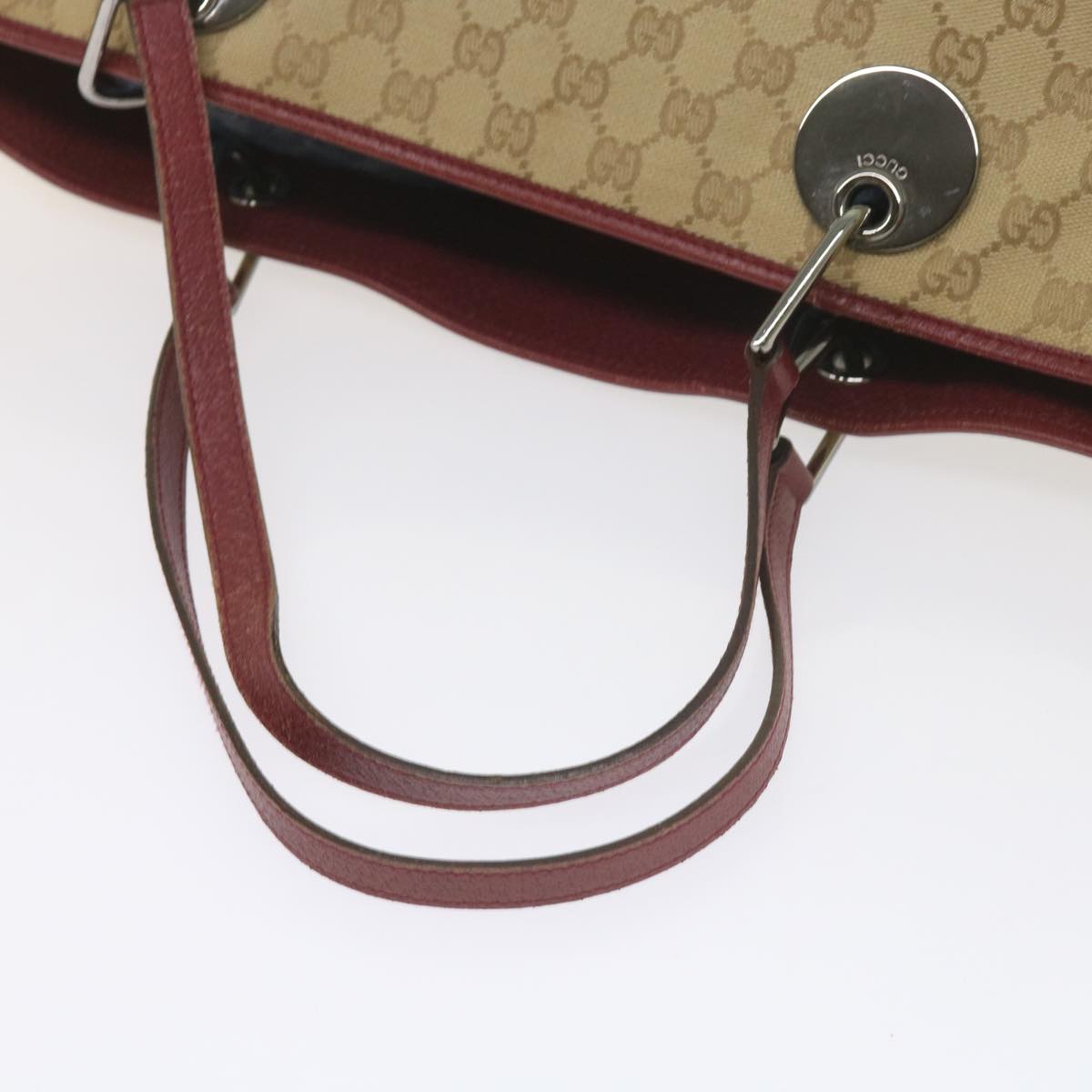 GUCCI GG Canvas Tote Bag Beige 120838  60521