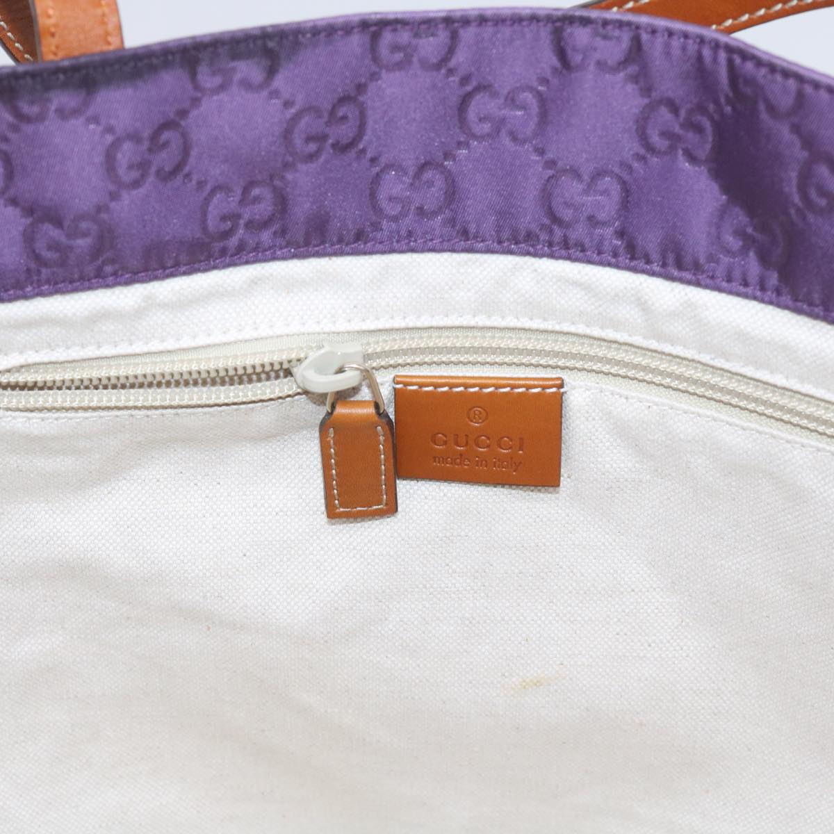 GUCCI GG Canvas Tote Bag Purple 282439  60524
