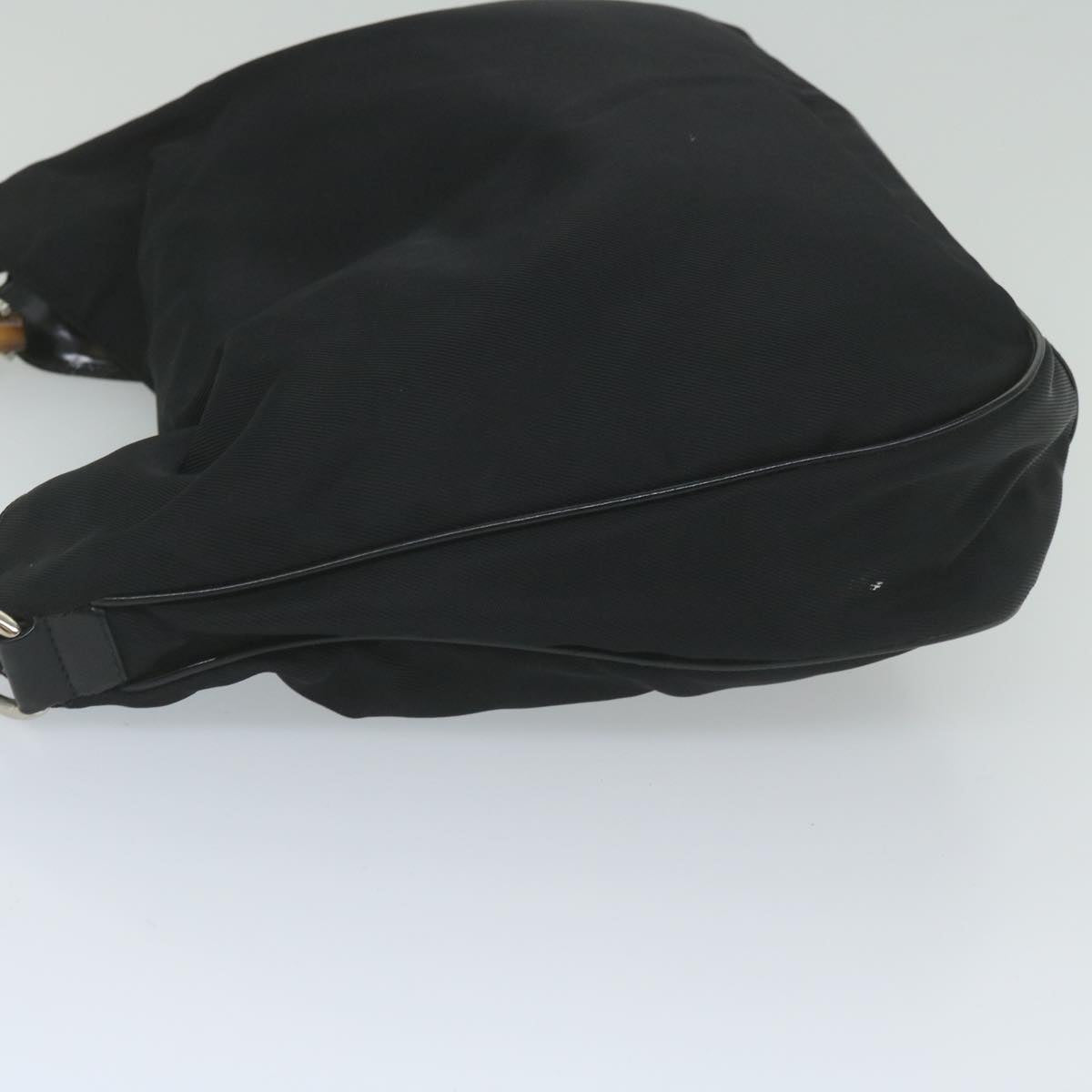 GUCCI Bamboo Shoulder Bag Nylon Black 001 1577  60687