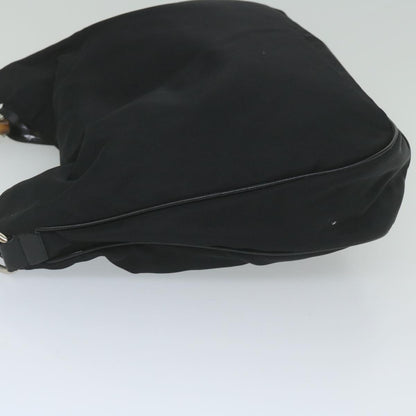 GUCCI Bamboo Shoulder Bag Nylon Black 001 1577  60687