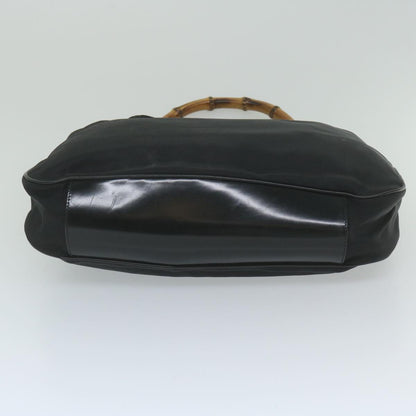 GUCCI Bamboo Shoulder Bag Nylon Black 001 1577  60687