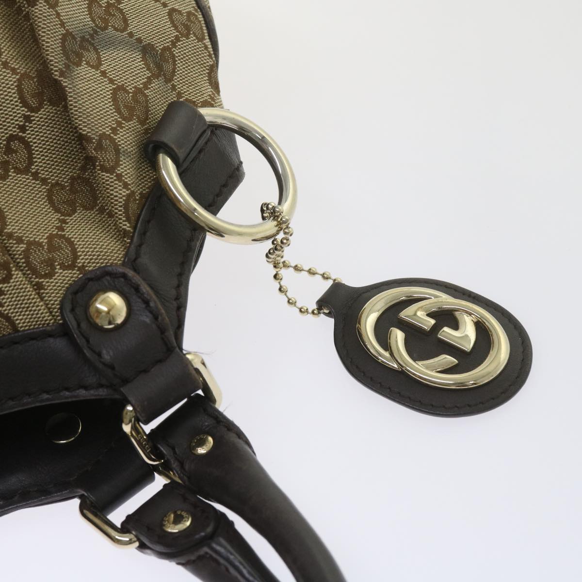 GUCCI GG Canvas Tote Bag Beige 211944  60688