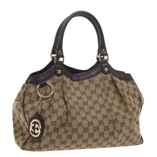 GUCCI GG Canvas Tote Bag Beige 211944  60688