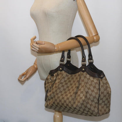 GUCCI GG Canvas Tote Bag Beige 211944  60688