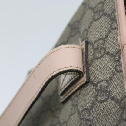 GUCCI GG Supreme Tote Bag PVC Leather Beige 211138  60690