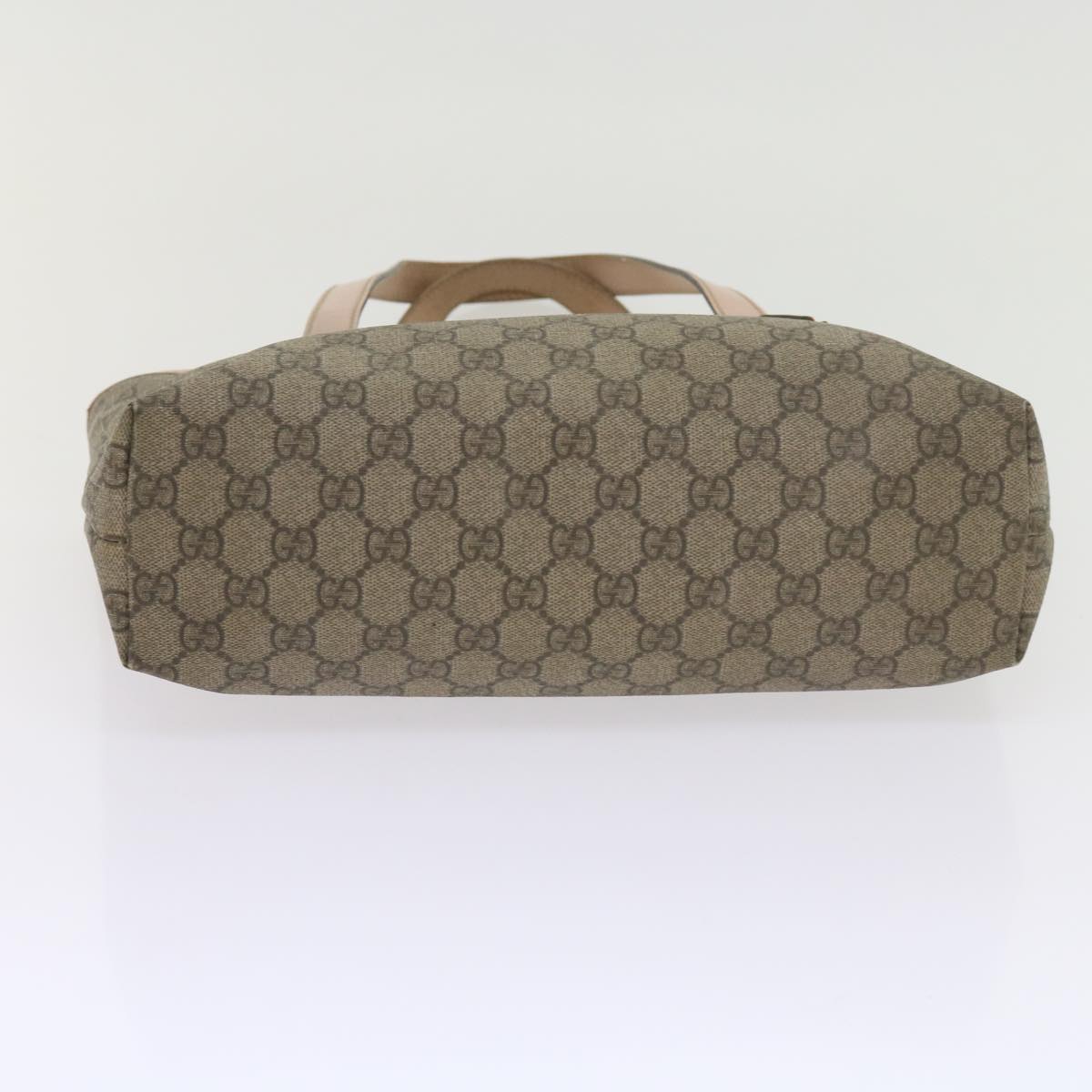 GUCCI GG Supreme Tote Bag PVC Leather Beige 211138  60690