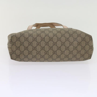 GUCCI GG Supreme Tote Bag PVC Leather Beige 211138  60690