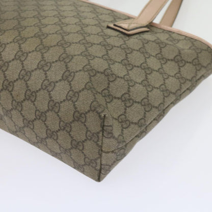 GUCCI GG Supreme Tote Bag PVC Leather Beige 211138  60690