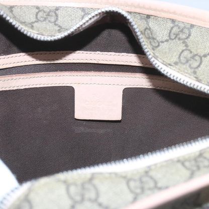 GUCCI GG Supreme Tote Bag PVC Leather Beige 211138  60690