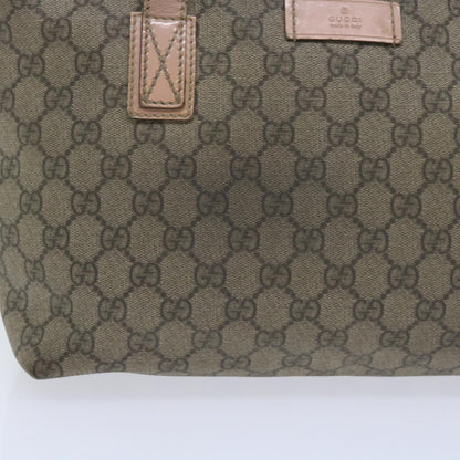 GUCCI GG Supreme Tote Bag PVC Leather Beige 211138  60690