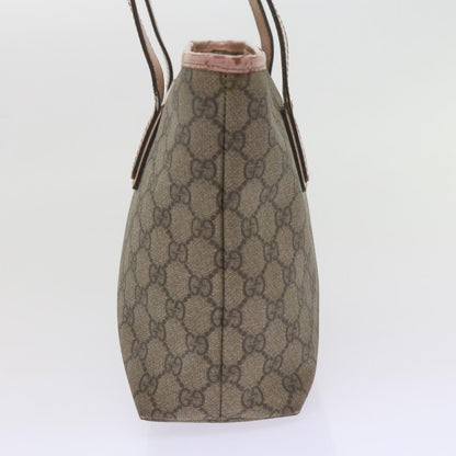 GUCCI GG Supreme Tote Bag PVC Leather Beige 211138  60690