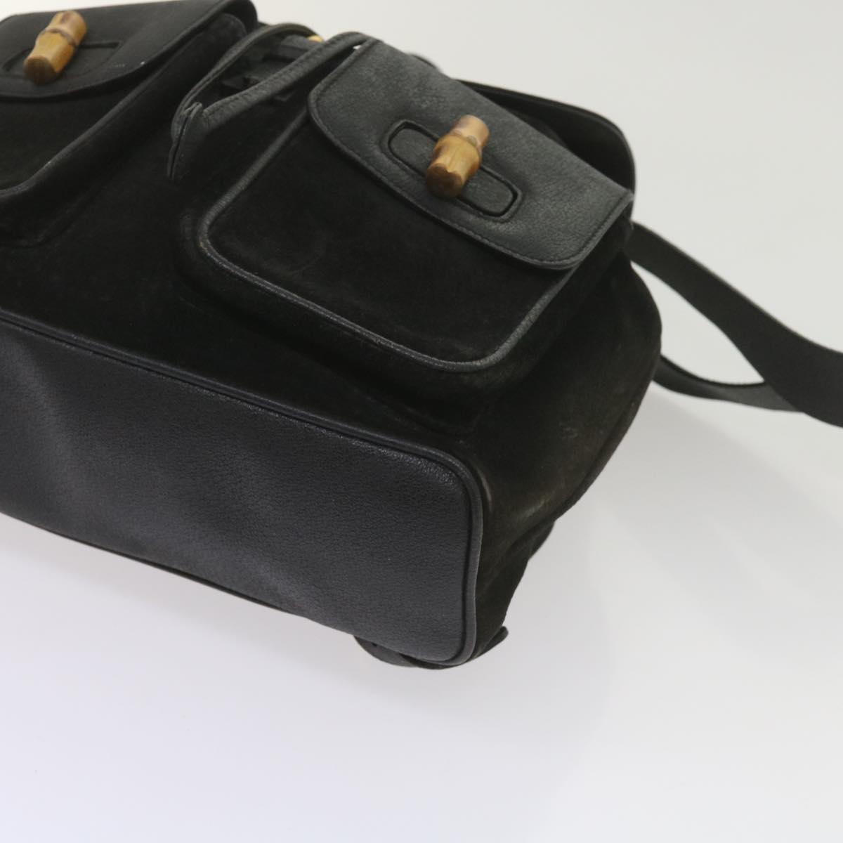 GUCCI Bamboo Backpack Suede Black 003 1119 0016  60693