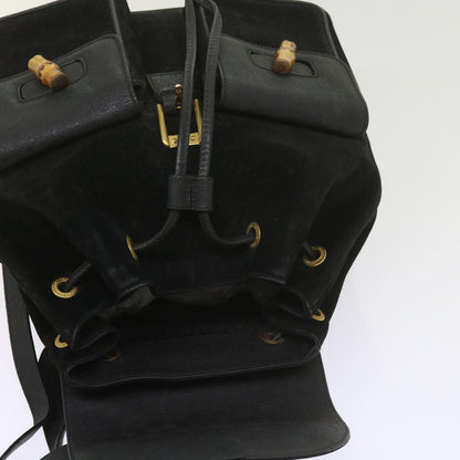 GUCCI Bamboo Backpack Suede Black 003 1119 0016  60693