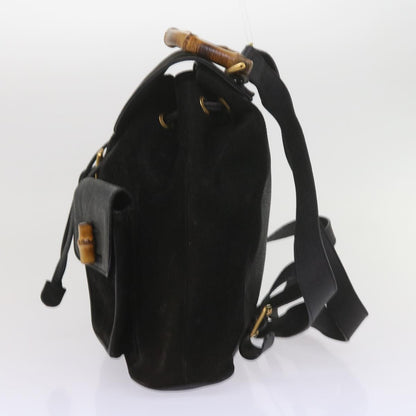 GUCCI Bamboo Backpack Suede Black 003 1119 0016  60693