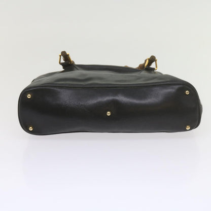 GUCCI Bamboo Hand Bag Leather Black 000 1186 0289  60723