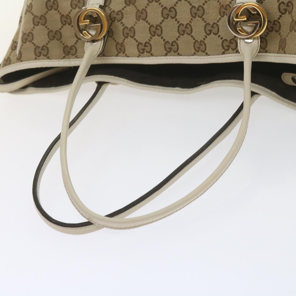 GUCCI GG Canvas GG Twins Tote Bag Beige 232957  60992