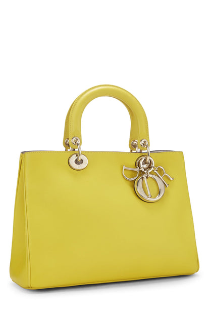 Dior, Yellow Leather Diorissimo Medium, Yellow