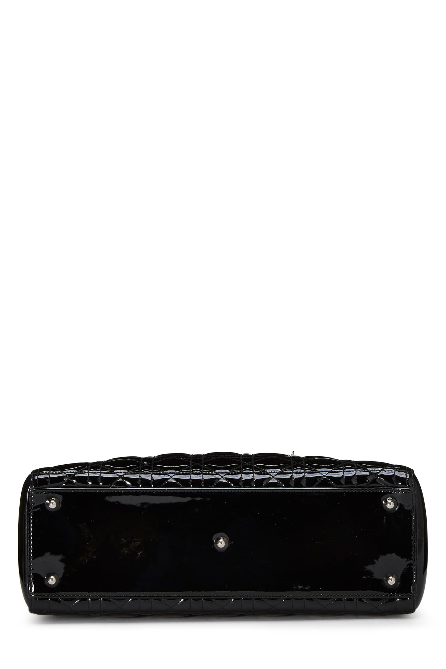 Dior, Black Cannage Patent Leather Lady Dior Large, Black