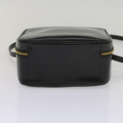 GUCCI Bamboo Vanity Cosmetic Pouch Patent leather Black 000 2040 0323  61015
