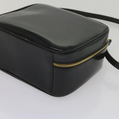 GUCCI Bamboo Vanity Cosmetic Pouch Patent leather Black 000 2040 0323  61015