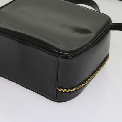 GUCCI Bamboo Vanity Cosmetic Pouch Patent leather Black 000 2040 0323  61015