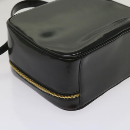 GUCCI Bamboo Vanity Cosmetic Pouch Patent leather Black 000 2040 0323  61015