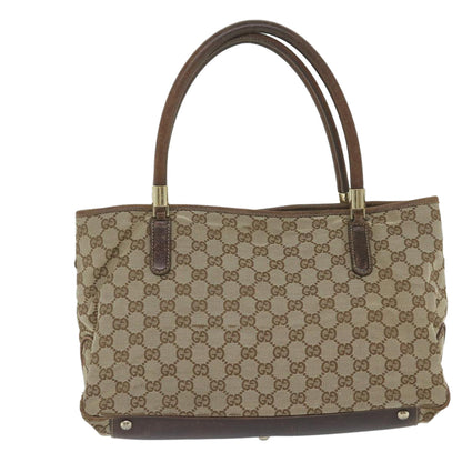 GUCCI GG Canvas Web Sherry Line Tote Bag Beige Red Green 161717  61031