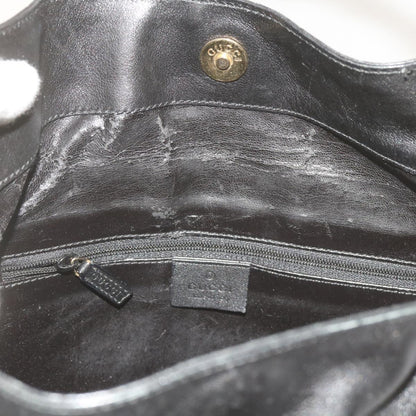 GUCCI Bamboo Shoulder Bag Leather Black 001 1638  61056