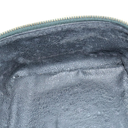 GUCCI Bamboo Vanity Cosmetic Pouch Patent leather Green 032 1956 0150  61086