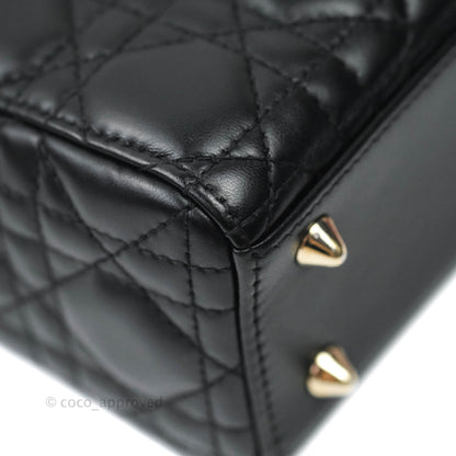 Christian Dior Lambskin My ABCDior Lady Dior Black Gold Hardware