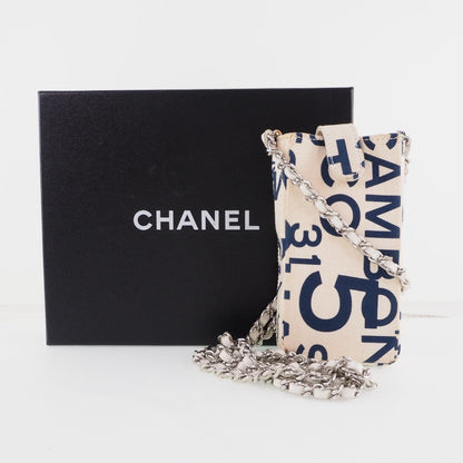 Chanel No5 Canvas Phone Holder Canvas Shoulder Bag in New Condition