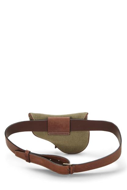 Dior, Green Canvas Saddle Belt Bag, Green