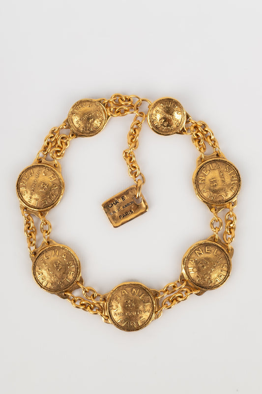 Collier court en mtal dor Chanel
