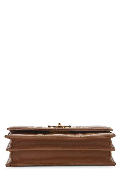 Dior, Brown Cannage Lambskin Miss Caro Bag Mini, Brown