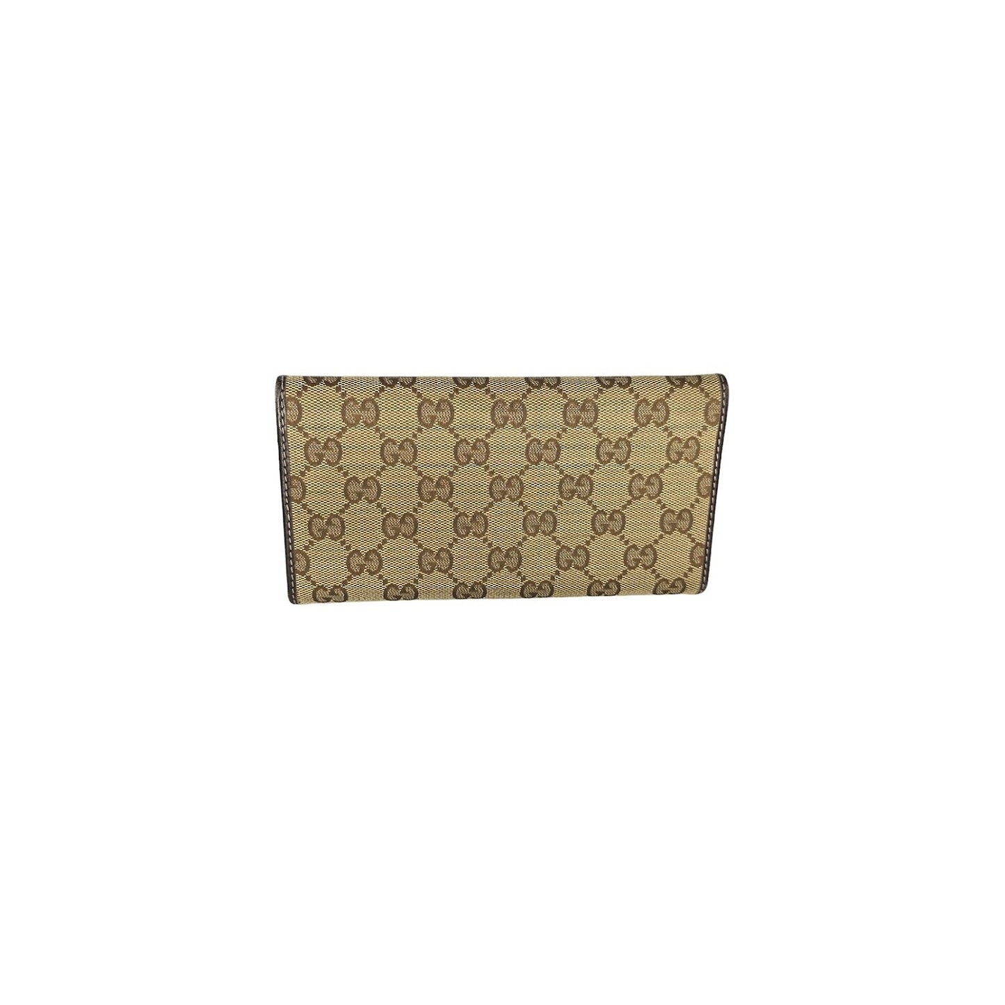 Gucci Britt Continental Monogram Canvas Wallet