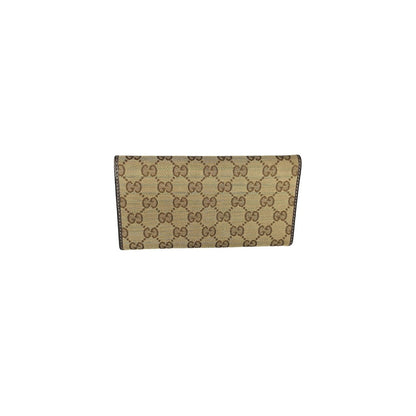 Gucci Britt Continental Monogram Canvas Wallet