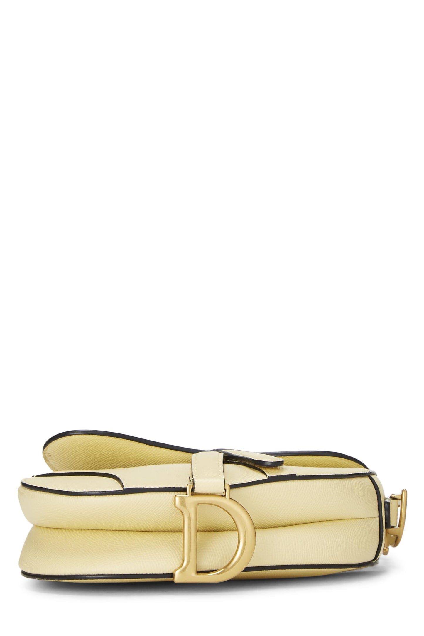 Dior, Cream Leather Saddle Bag Mini, Yellow