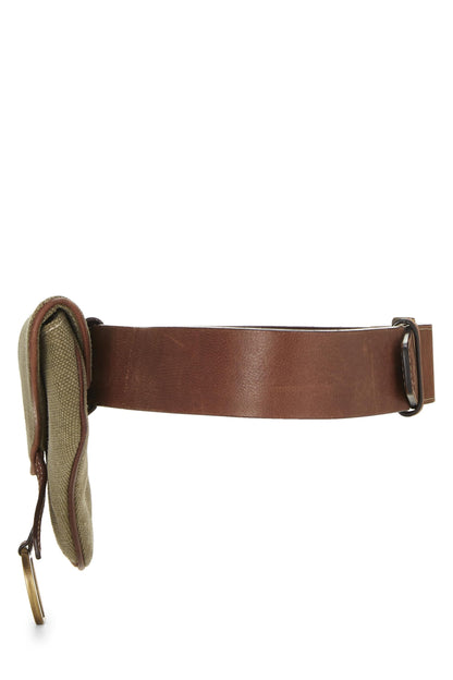 Dior, Green Canvas Saddle Belt Bag, Green