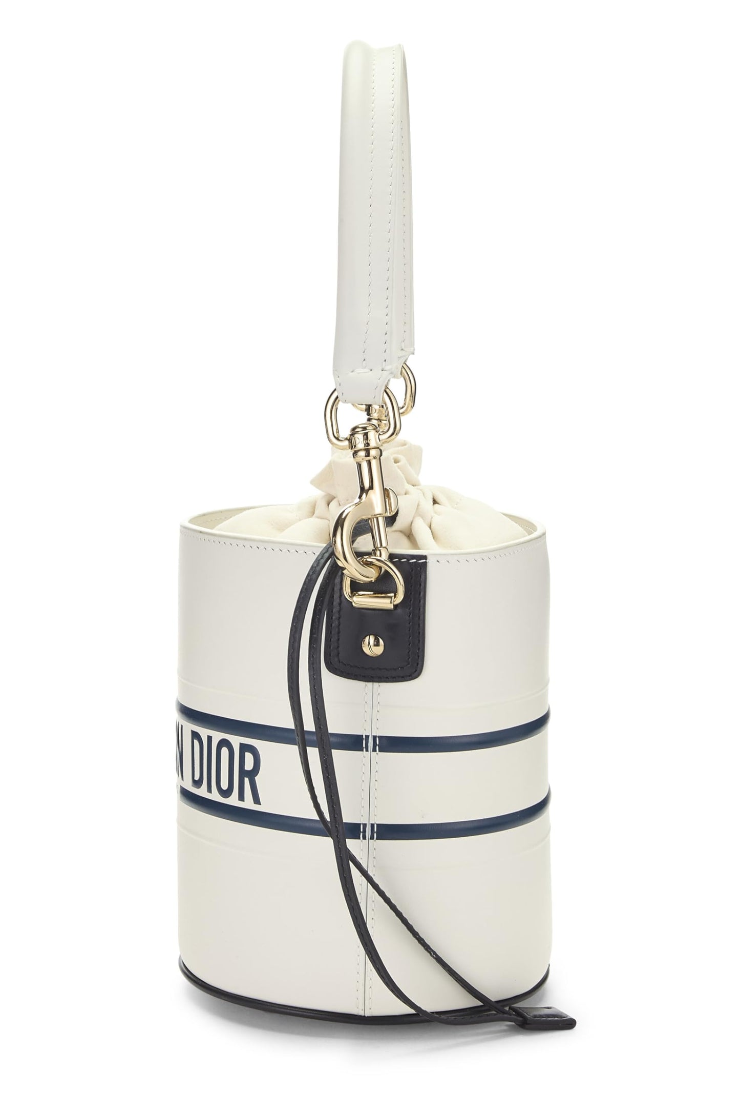 Dior, White Calfskin Vibe Bucket Bag Micro, White